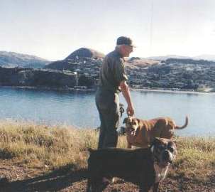 Russel with his dogs